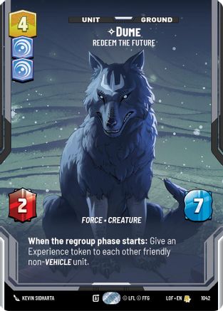 Dume - Redeem the Future (Prestige) (1042) [Legends of the Force] Star Wars: Unlimited Single Disney
