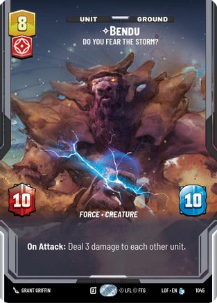 Bendu - Do You Fear the Storm? (Prestige) (1045) [Legends of the Force] Star Wars: Unlimited Single Disney
