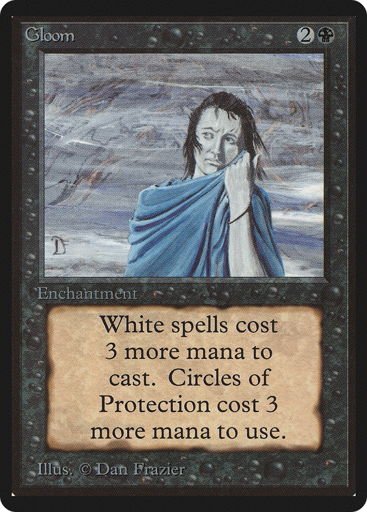 Gloom (LEB-111) [Oldschool] Limited Edition Beta MTG Single Wizards of the Coast