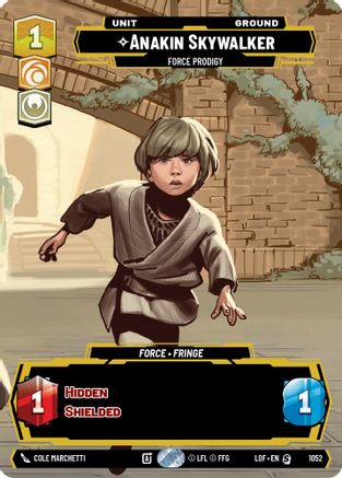 Anakin Skywalker - Force Prodigy (Prestige) (1052) [Legends of the Force] Star Wars: Unlimited Single Disney