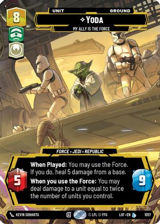 Yoda - My Ally is the Force (Prestige) (1057) [Legends of the Force] Star Wars: Unlimited Single Disney