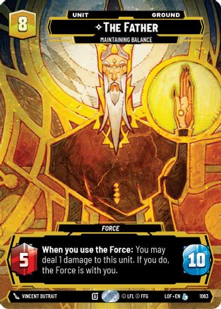 The Father - Maintaining Balance (Prestige) (1063) [Legends of the Force] Star Wars: Unlimited Single Disney