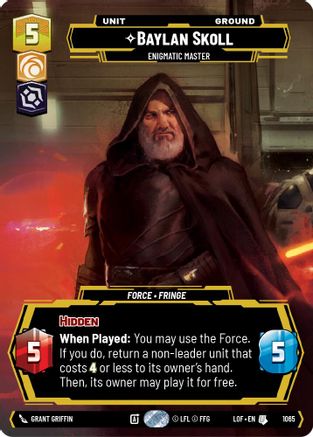 Baylan Skoll - Enigmatic Master (Prestige) (1065) [Legends of the Force] Star Wars: Unlimited Single Disney