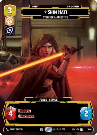 Shin Hati - Overeager Apprentice (Prestige) (1066) [Legends of the Force] Star Wars: Unlimited Single Disney