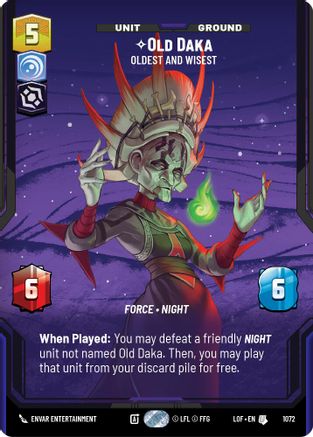 Old Daka - Oldest and Wisest (Prestige Foil) (1072) [Legends of the Force] Foil Star Wars: Unlimited Single Disney