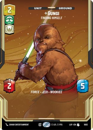 Gungi - Finding Himself (Prestige Foil) (1083) [Legends of the Force] Foil Star Wars: Unlimited Single Disney