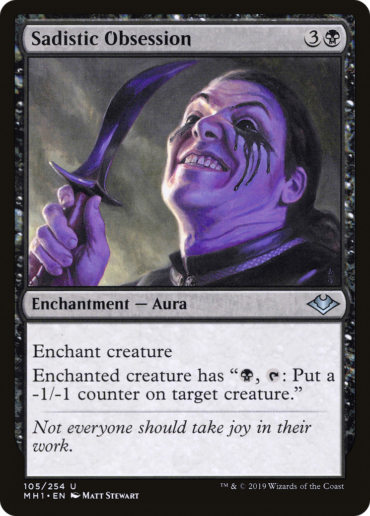 Sadistic Obsession (MH1-105) [Modern Horizons] Foil MTG Single Modern Horizons