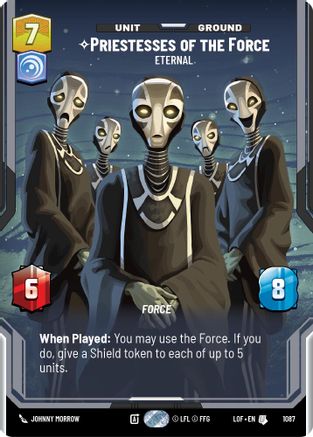 Priestesses of the Force - Eternal (Prestige Foil) (1087) [Legends of the Force] Foil Star Wars: Unlimited Single Disney