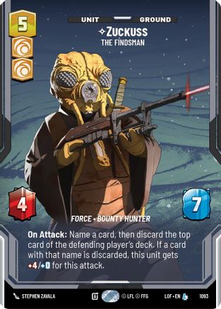 Zuckuss - The Findsman (Prestige Foil) (1093) [Legends of the Force] Foil Star Wars: Unlimited Single Disney