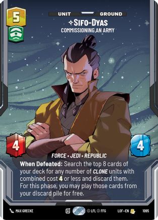 Sifo-Dyas - Commissioning An Army (Prestige Foil) (1095) [Legends of the Force] Foil Star Wars: Unlimited Single Disney