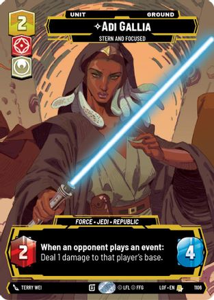 Adi Gallia - Stern and Focused (Prestige Foil) (1106) [Legends of the Force] Foil Star Wars: Unlimited Single Disney