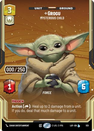Grogu - Mysterious Child (Serialized) (1131) [Legends of the Force] Foil Star Wars: Unlimited Single Disney
