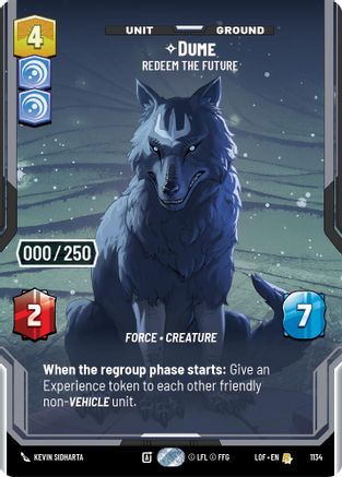 Dume - Redeem the Future (Serialized) (1134) [Legends of the Force] Foil Star Wars: Unlimited Single Disney