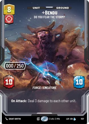 Bendu - Do You Fear the Storm? (Serialized) (1137) [Legends of the Force] Foil Star Wars: Unlimited Single Disney