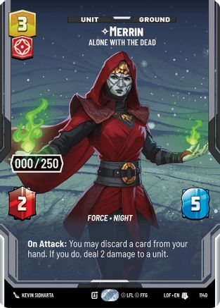 Merrin - Alone with the Dead (Serialized) (1140) [Legends of the Force] Foil Star Wars: Unlimited Single Disney