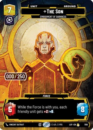The Son - Embodiment of Darkness (Serialized) (1156) [Legends of the Force] Foil Star Wars: Unlimited Single Disney