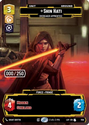 Shin Hati - Overeager Apprentice (Serialized) (1158) [Legends of the Force] Foil Star Wars: Unlimited Single Disney