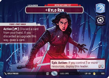 Kylo Ren - We're Not Done Yet (Showcase) (1005) [Legends of the Force] Foil Star Wars: Unlimited Single Disney