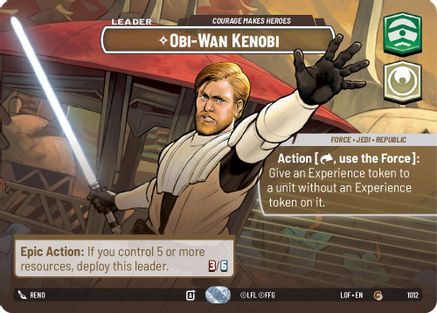 Obi-Wan Kenobi - Courage Makes Heroes (Showcase) (1012) [Legends of the Force] Foil Star Wars: Unlimited Single Disney