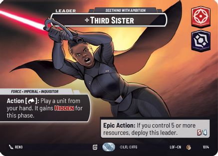 Third Sister - Seething With Ambition (Showcase) (1014) [Legends of the Force] Foil Star Wars: Unlimited Single Disney