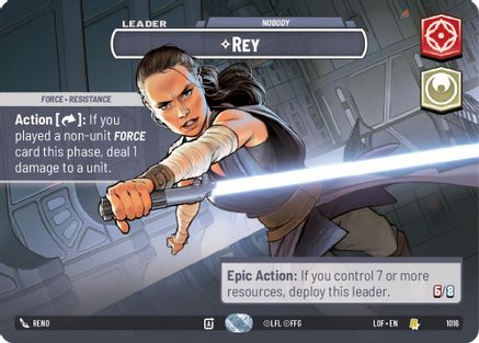 Rey - Nobody (Showcase) (1016) [Legends of the Force] Foil Star Wars: Unlimited Single Disney