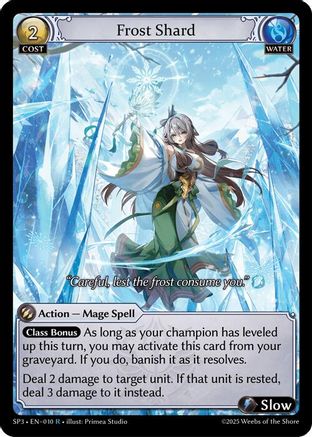 Frost Shard (010) [Supporter Pack 3] Grand Archive Single Weebs of the Shore