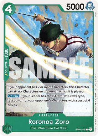 Roronoa Zoro (Tournament Pack 2025 Vol. 3) (EB02-019) [One Piece Promotion Cards] One Piece Single Bandai