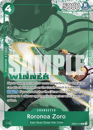 Roronoa Zoro (Winner Pack 2025 Vol. 3) (EB02-019) [One Piece Promotion Cards] Foil One Piece Single Bandai