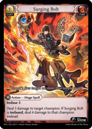 Surging Bolt (023) [Supporter Pack 3] Foil Grand Archive Single Weebs of the Shore