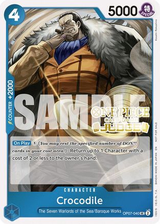 Crocodile (Judge Pack Vol. 6) (OP07-040) [One Piece Promotion Cards] Foil One Piece Single Bandai