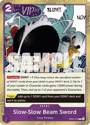 Slow-Slow Beam Sword (Judge Pack Vol. 6) (OP07-076) [One Piece Promotion Cards] Foil One Piece Single Bandai