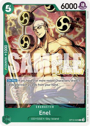 Enel (Judge Pack Vol. 6) (OP10-025) [One Piece Promotion Cards] Foil One Piece Single Bandai