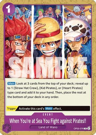 When You're at Sea You Fight against Pirates!! (2025 Pirates League Store Qualifier) (OP05-076) [One Piece Promotion Cards] One Piece Single Bandai