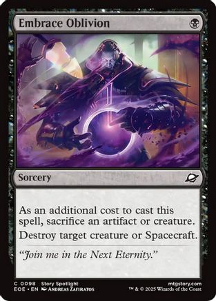 Embrace Oblivion (EOE-098) [Edge of Eternities] Foil MTG Single Wizards of the Coast