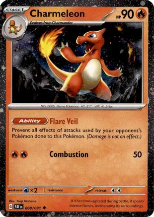 Charmeleon - 008/091 (Cosmos Holo) Holofoil [Misc: Cards & Products] Pokemon Single Pokémon