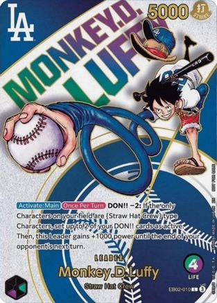 Monkey.D.Luffy (010) (Dodgers x ONE PIECE) (EB02-010) [One Piece Promotion Cards] Foil One Piece Single Bandai