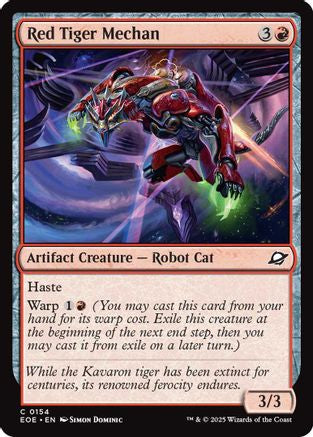 Red Tiger Mechan (EOE-154) [Edge of Eternities] MTG Single Wizards of the Coast