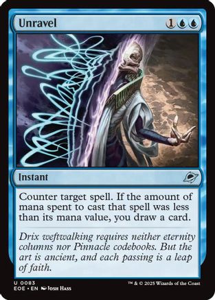 Unravel (EOE-083) [Edge of Eternities] Foil MTG Single Wizards of the Coast