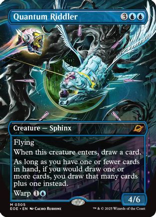 Quantum Riddler (Borderless) (EOE-305) [Edge of Eternities] Foil MTG Single Wizards of the Coast