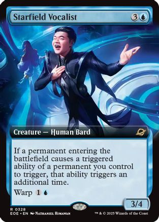 Starfield Vocalist (Extended Art) (EOE-328) [Edge of Eternities] Foil MTG Single Wizards of the Coast