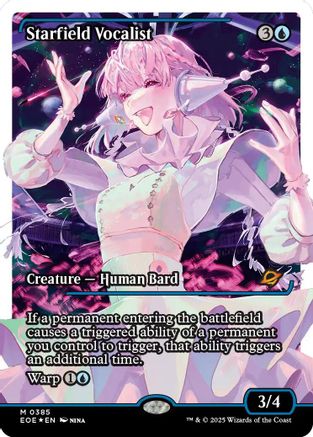 Starfield Vocalist (Showcase) (Fracture Foil) (EOE-385) [Edge of Eternities] Foil MTG Single Wizards of the Coast