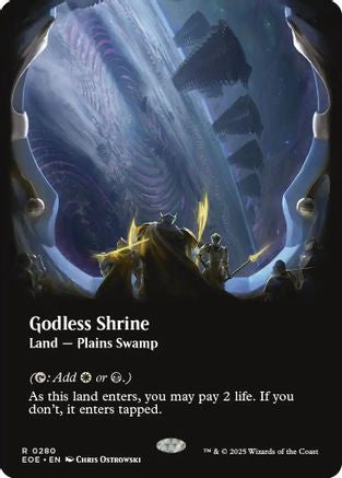 Godless Shrine (Borderless) (EOE-280) [Edge of Eternities] MTG Single Wizards of the Coast