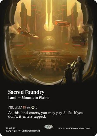 Sacred Foundry (Borderless) (EOE-282) [Edge of Eternities] MTG Single Wizards of the Coast