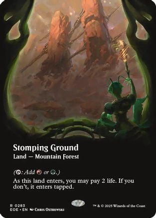 Stomping Ground (Borderless) (EOE-283) [Edge of Eternities] Foil MTG Single Wizards of the Coast