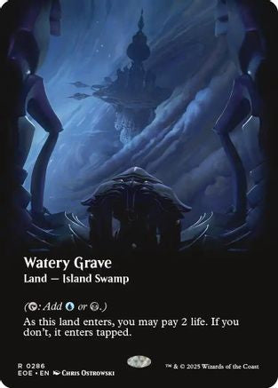Watery Grave (Borderless) (EOE-286) [Edge of Eternities] MTG Single Wizards of the Coast