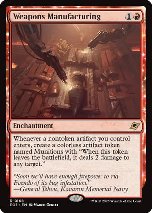Weapons Manufacturing (EOE-168) [Edge of Eternities] Foil MTG Single Wizards of the Coast