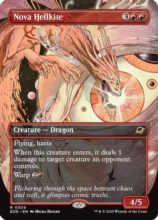 Nova Hellkite (Borderless) (EOE-309) [Edge of Eternities] MTG Single Wizards of the Coast