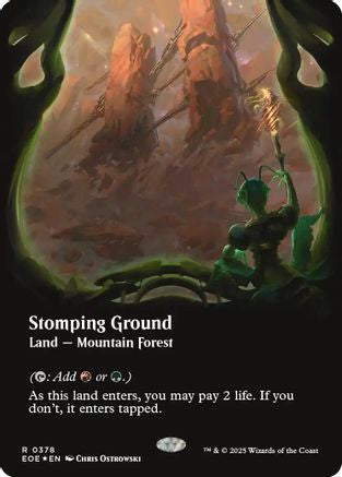 Stomping Ground (Borderless) (Galaxy Foil) (EOE-378) [Edge of Eternities] Foil MTG Single Wizards of the Coast