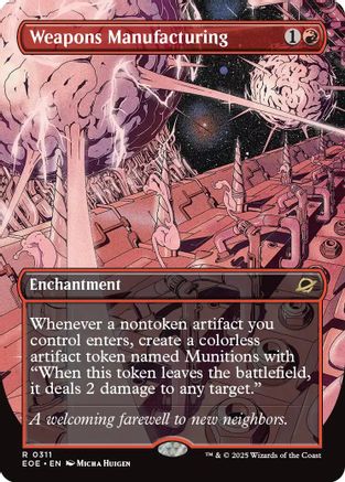 Weapons Manufacturing (Borderless) (EOE-311) [Edge of Eternities] Foil MTG Single Wizards of the Coast