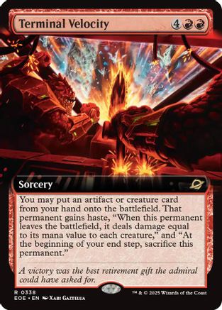 Terminal Velocity (Extended Art) (EOE-338) [Edge of Eternities] MTG Single Wizards of the Coast